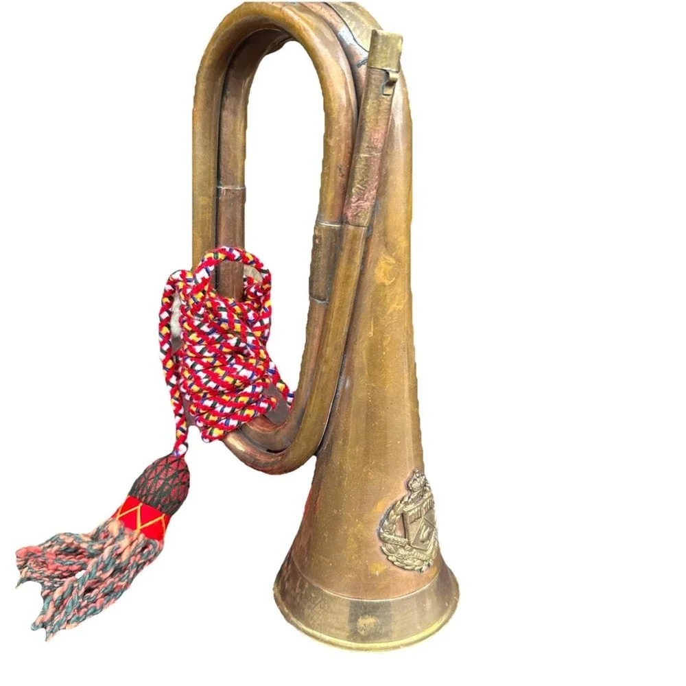 Vintage Brass University Western Australia Bugle Colorful Tassel reenactment